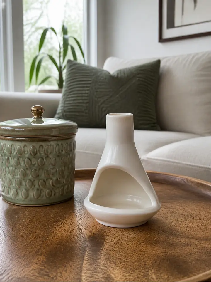 Ceramic Mini Chiminea Palo Santo Burner styling idea 5