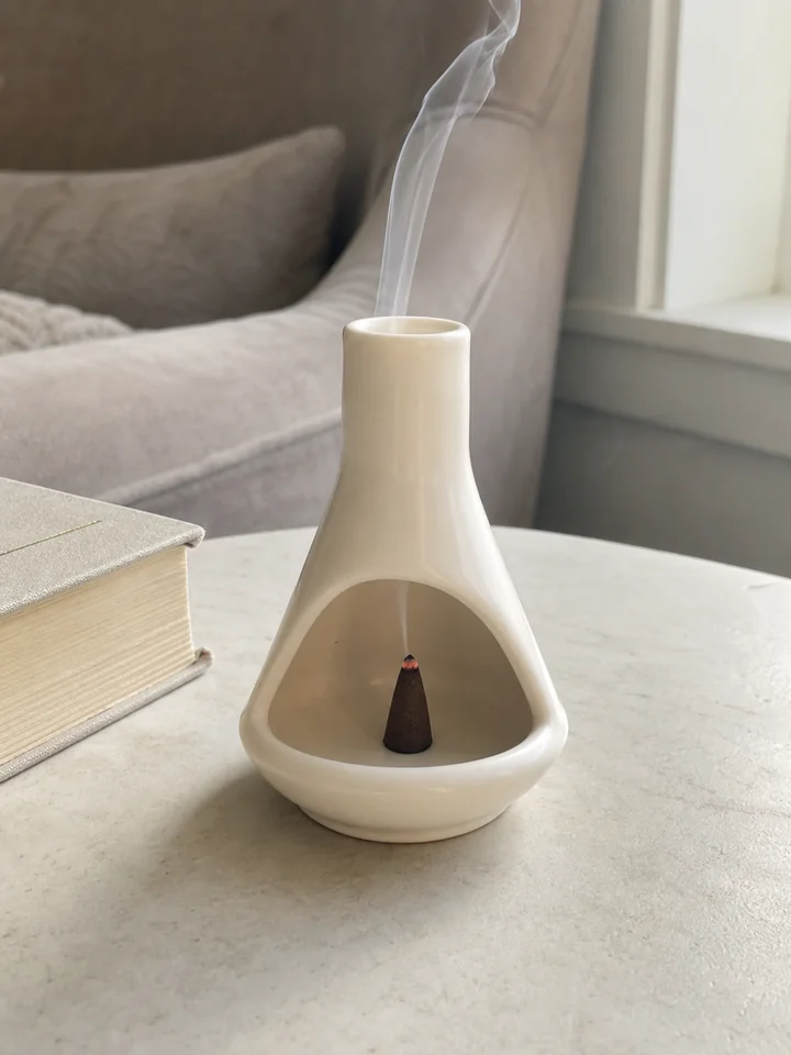 Ceramic Mini Chiminea Palo Santo Burner styling idea 3