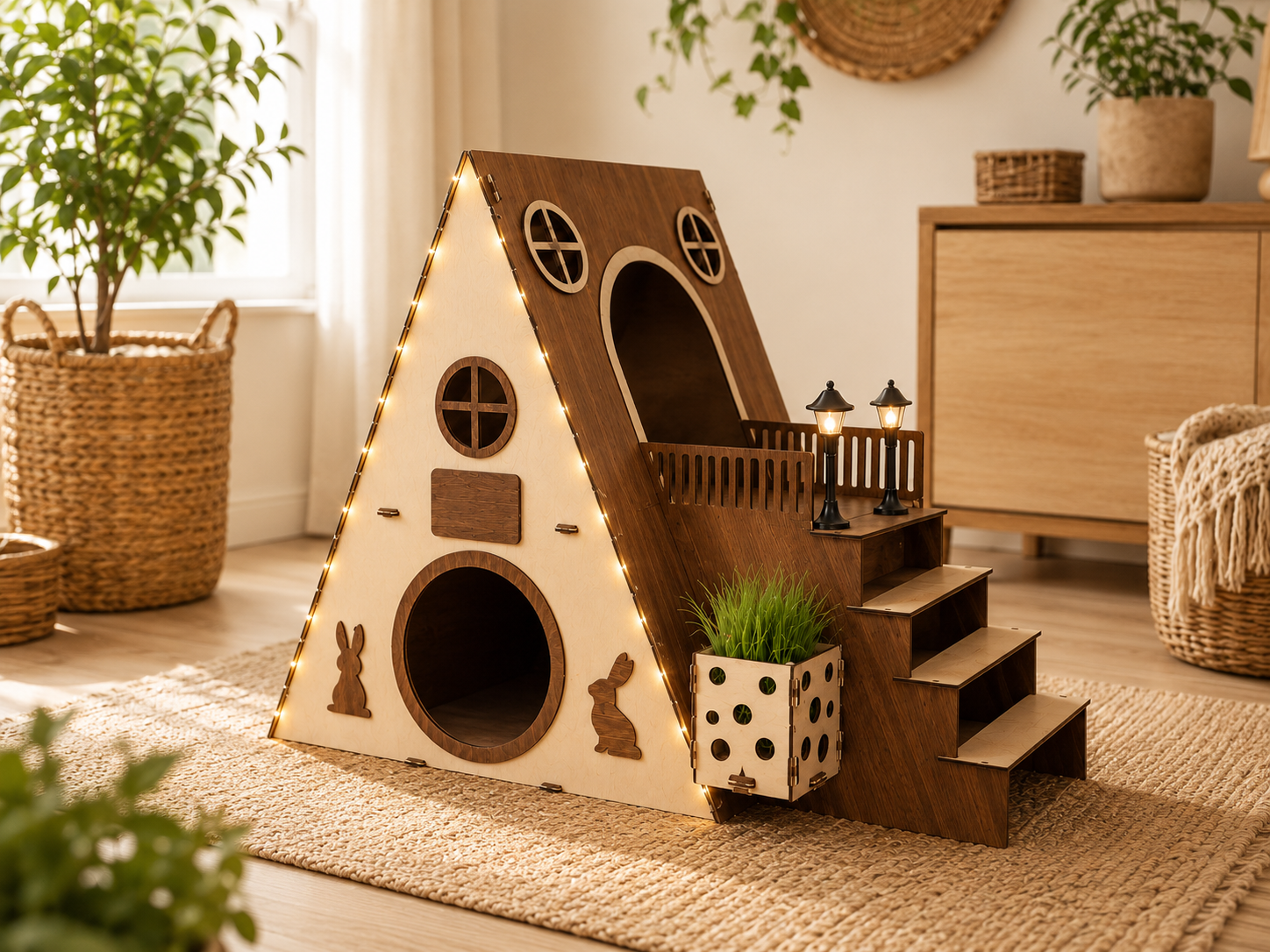MOUGIGI Large Modern Rabbit House product view