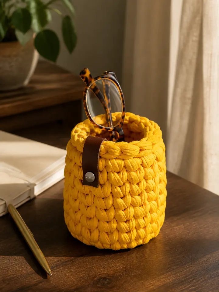 Handmade Cotton Eyeglass Stand – Space Saving Desk Organizer styling idea 2