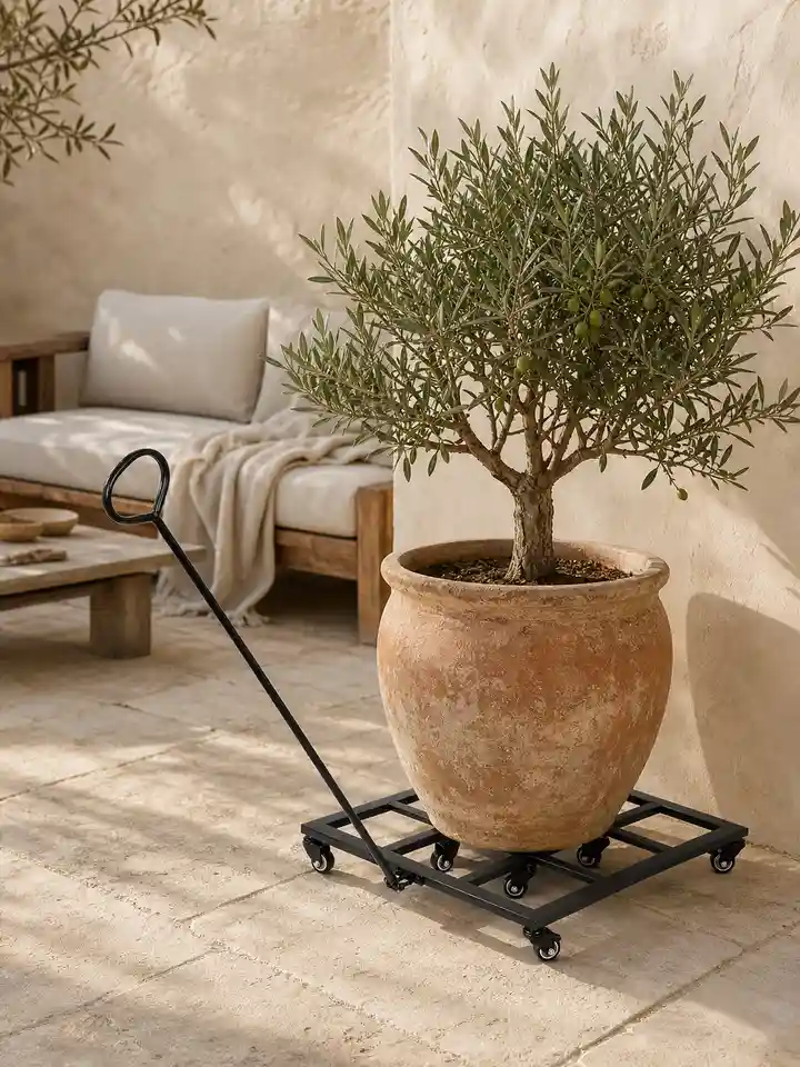 Rolling Plant Caddy with Pull Handle styling idea 2