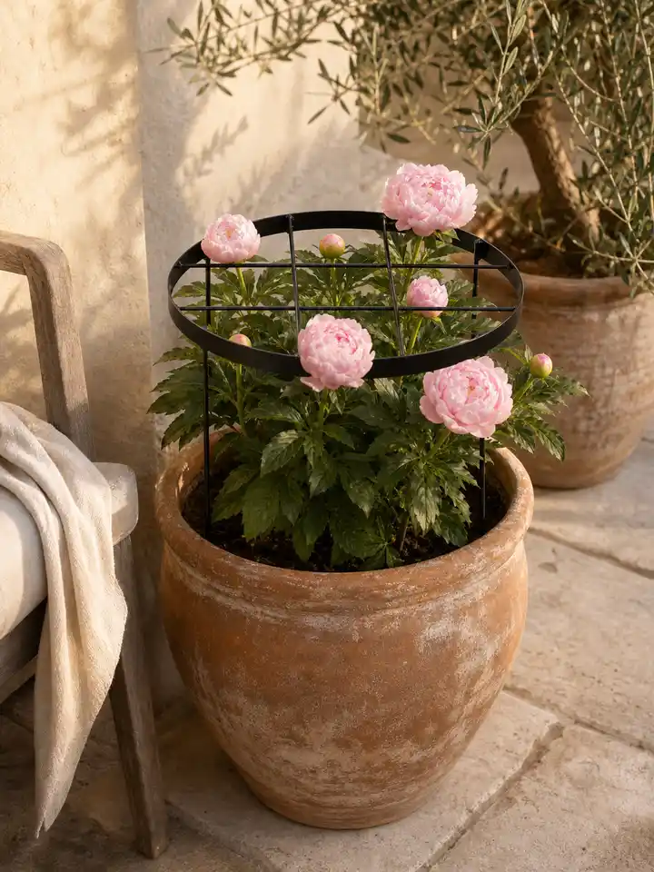 Large Round Plant Support Rings for Peonies & Garden Flowers styling idea 4