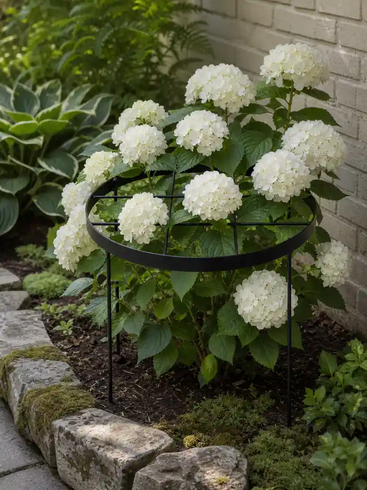 Large Round Plant Support Rings for Peonies & Garden Flowers styling idea 3