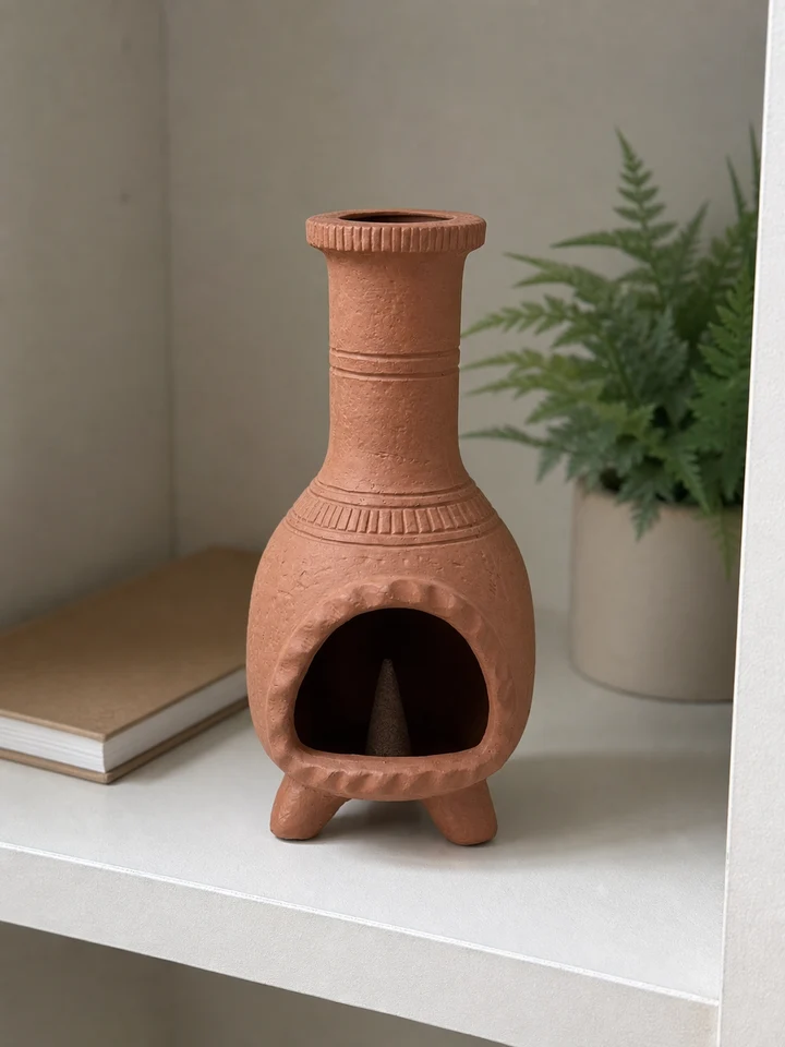 Handmade Terracotta Palo Santo Holder for Cones & Sage styling idea 3