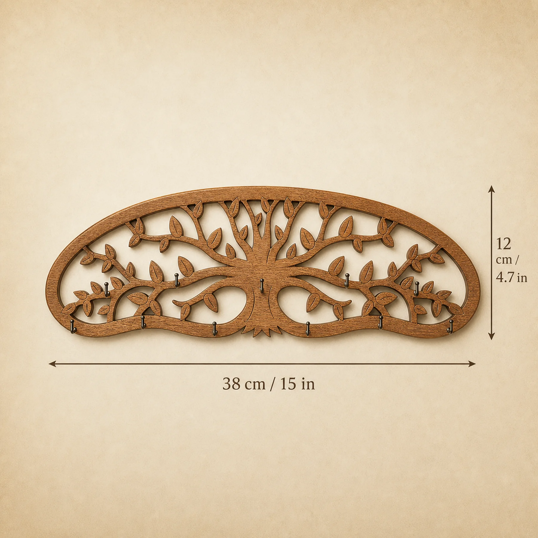 Wall-mounted herb drying rack, Classic style, dimensions