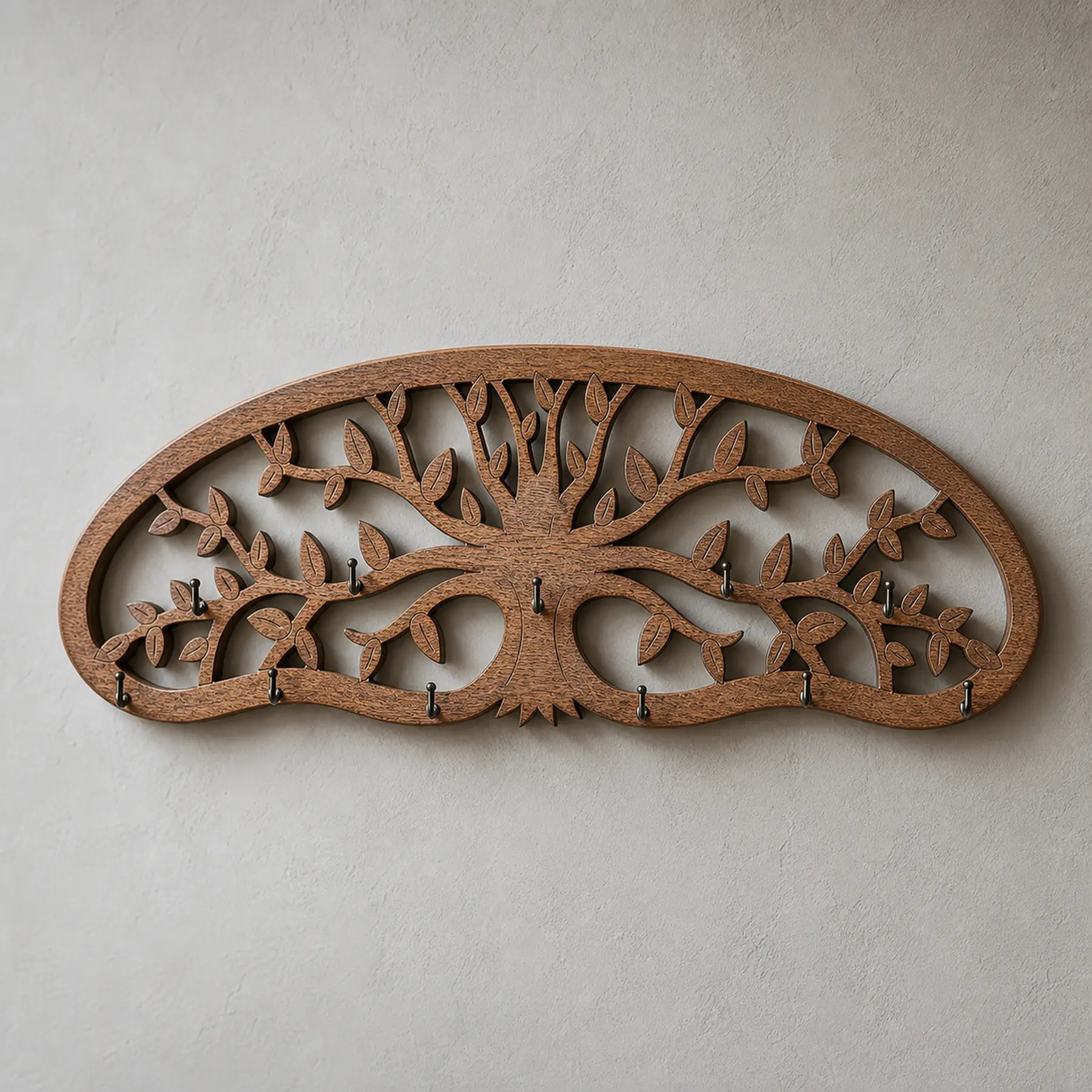 Wall-mounted herb drying rack, Classic style, wood and hanging-point detail