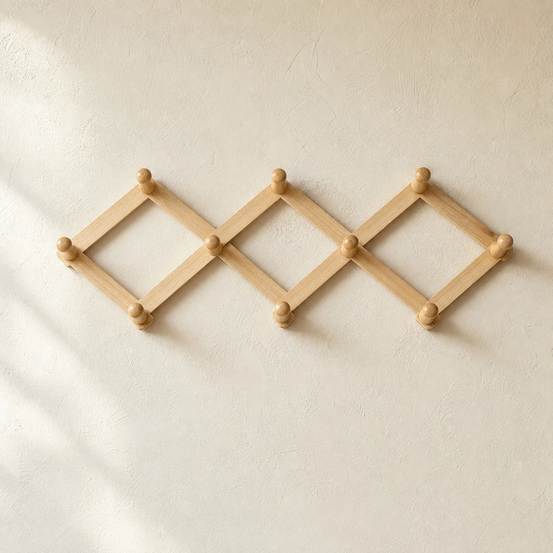 Wall-mounted herb drying rack, Diamond Telescopic style, clean front structure