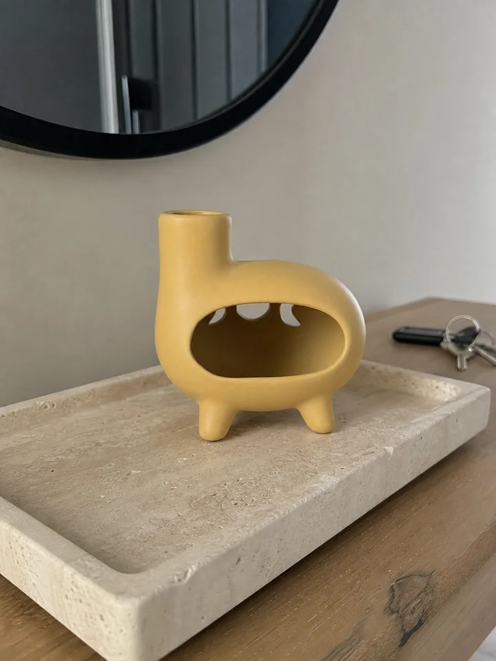 Ceramic Palo Santo Holder | Footed Chimney Burner styling idea 4
