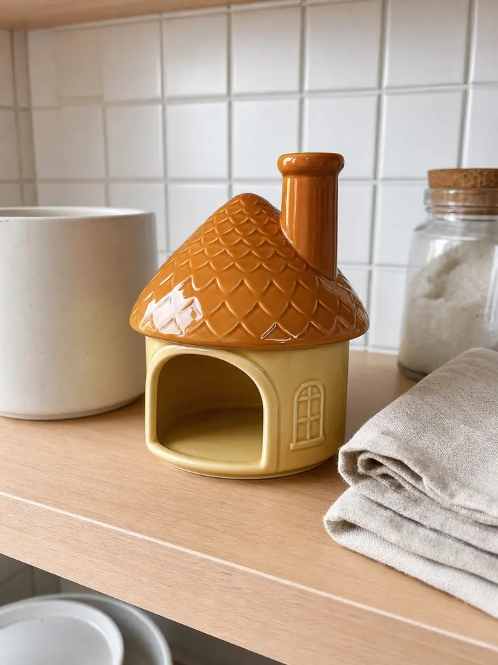 Yellow House Ceramic Palo Santo Holder - Mini Chiminea Burner styling idea 6