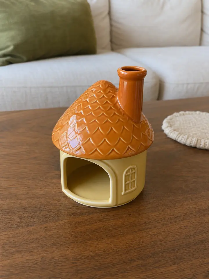 Yellow House Ceramic Palo Santo Holder - Mini Chiminea Burner styling idea 5