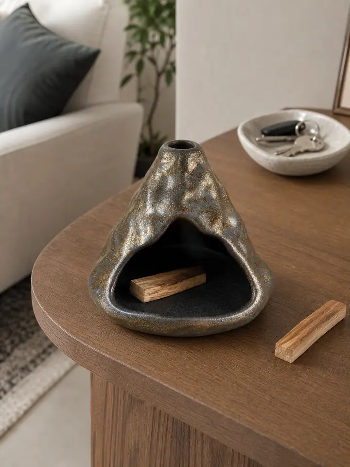 Ceramic Zongzi Incense Holder for Palo Santo, Sage & Cones styling idea 3