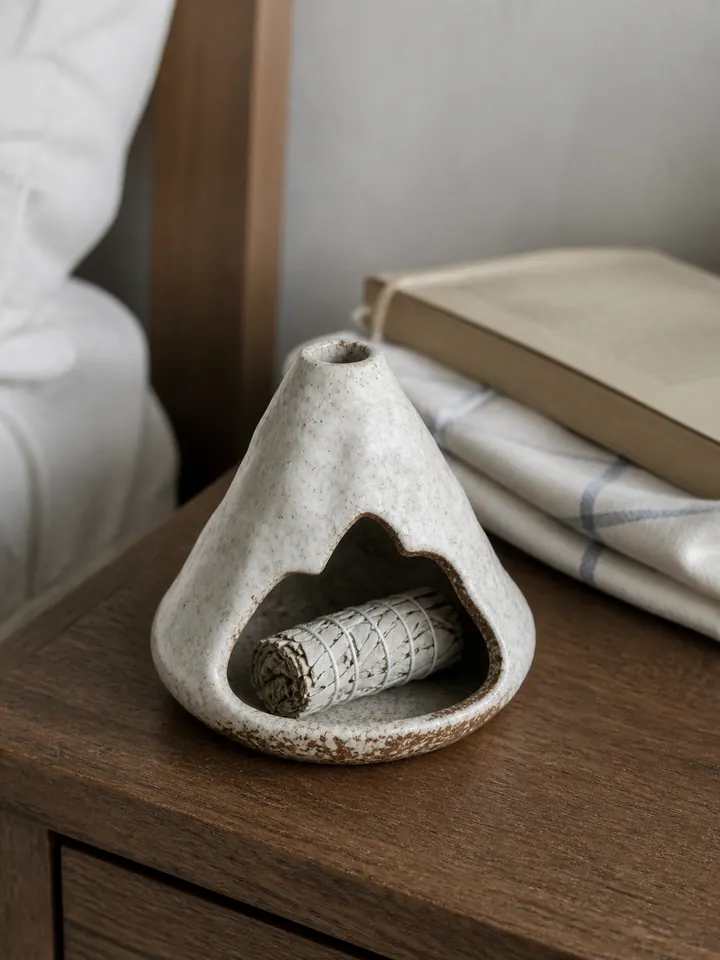 Ceramic Zongzi Incense Holder for Palo Santo, Sage & Cones styling idea 5