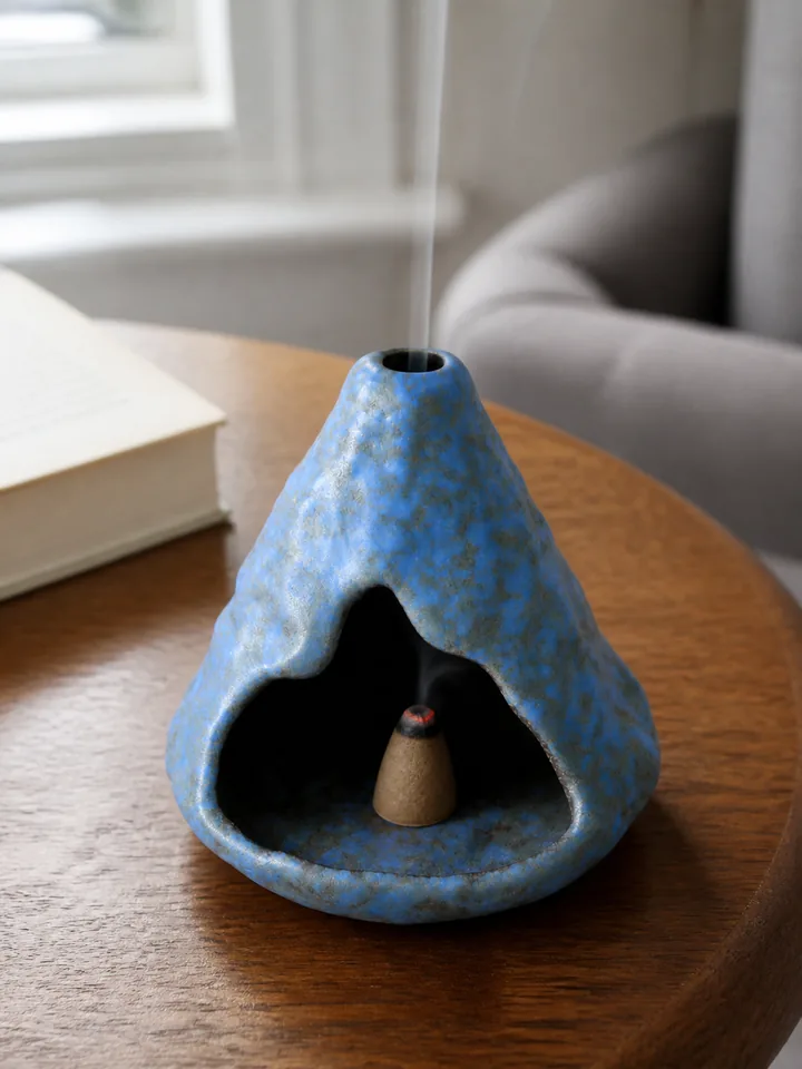 Ceramic Zongzi Incense Holder for Palo Santo, Sage & Cones styling idea 2