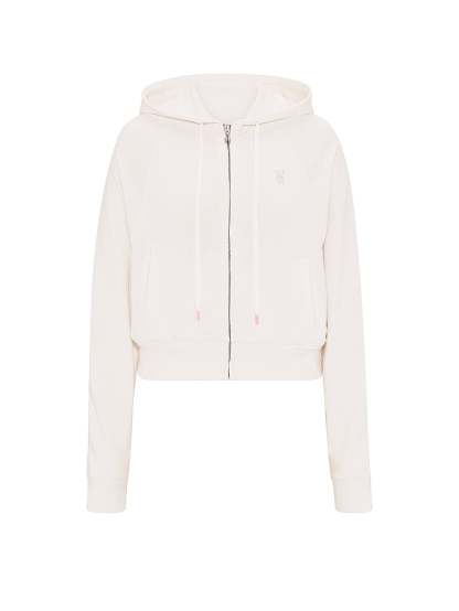 Off-Duty Terry Crop Full-Zip Hoodie