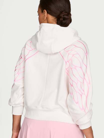 Off-Duty Terry Crop Full-Zip Hoodie