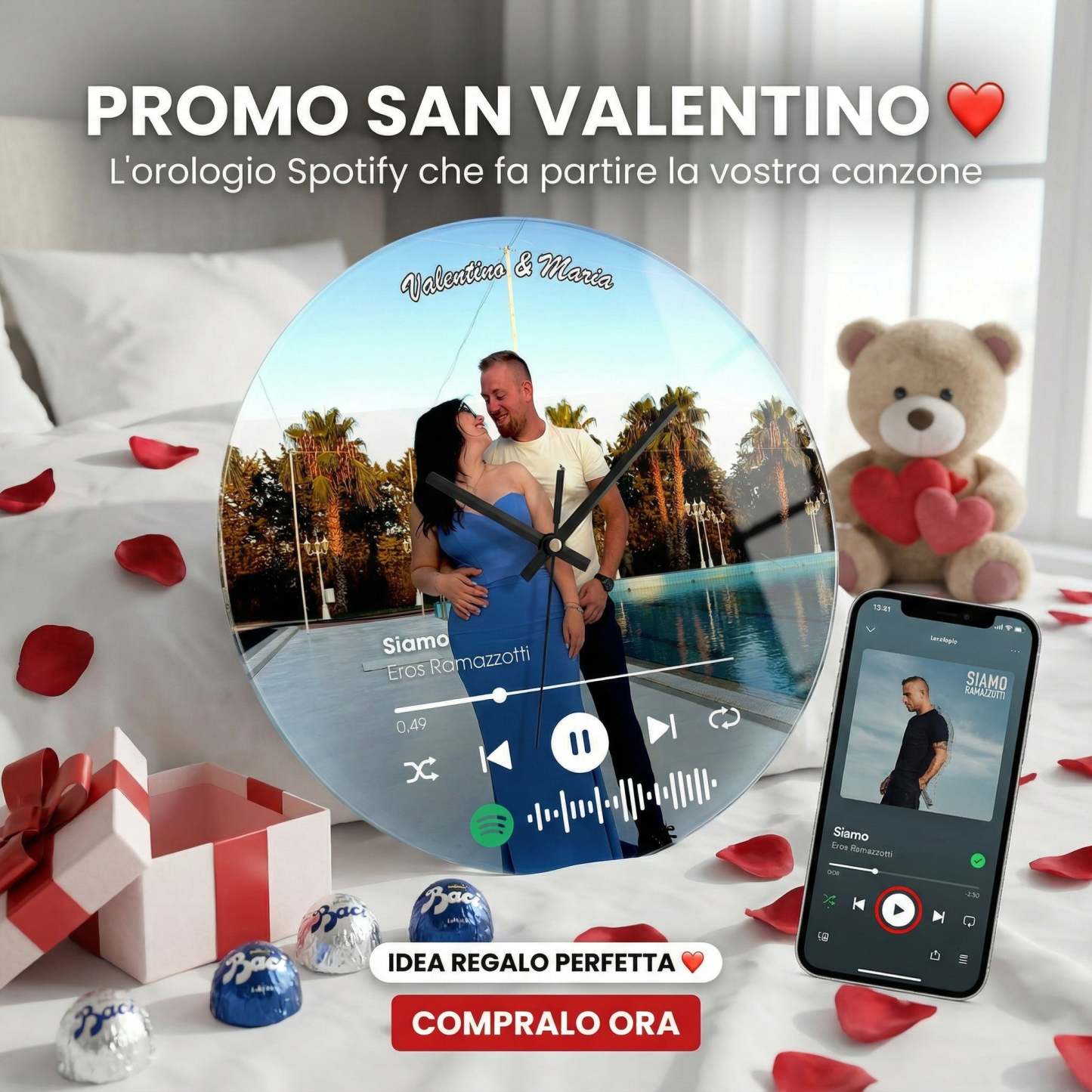 Sound Memor - L'Orologio Musicale Spotify In Vetro