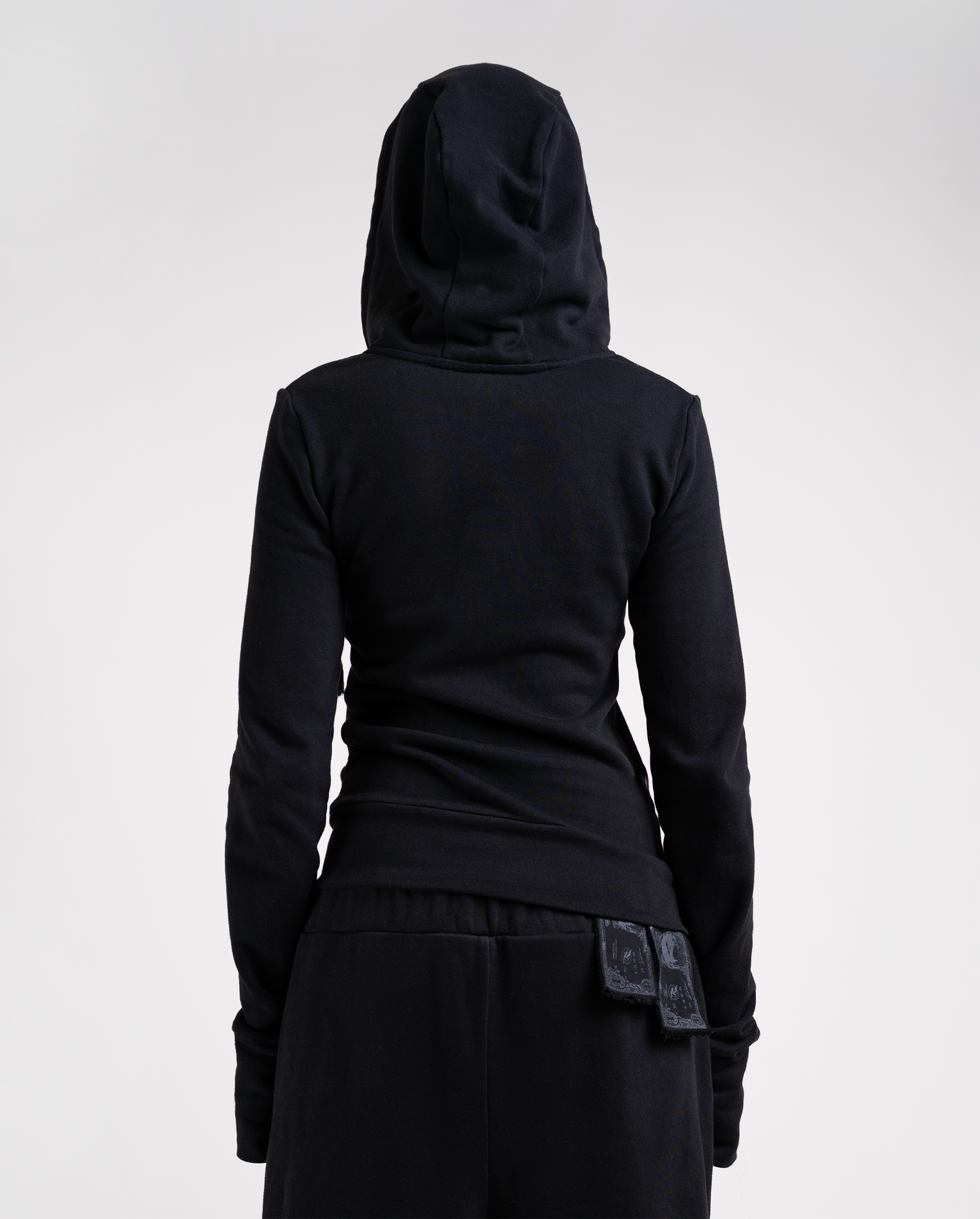 Big zipper hoodie（Black）
