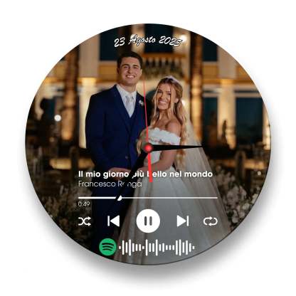 Sound Memor - L'Orologio Musicale Spotify In Vetro