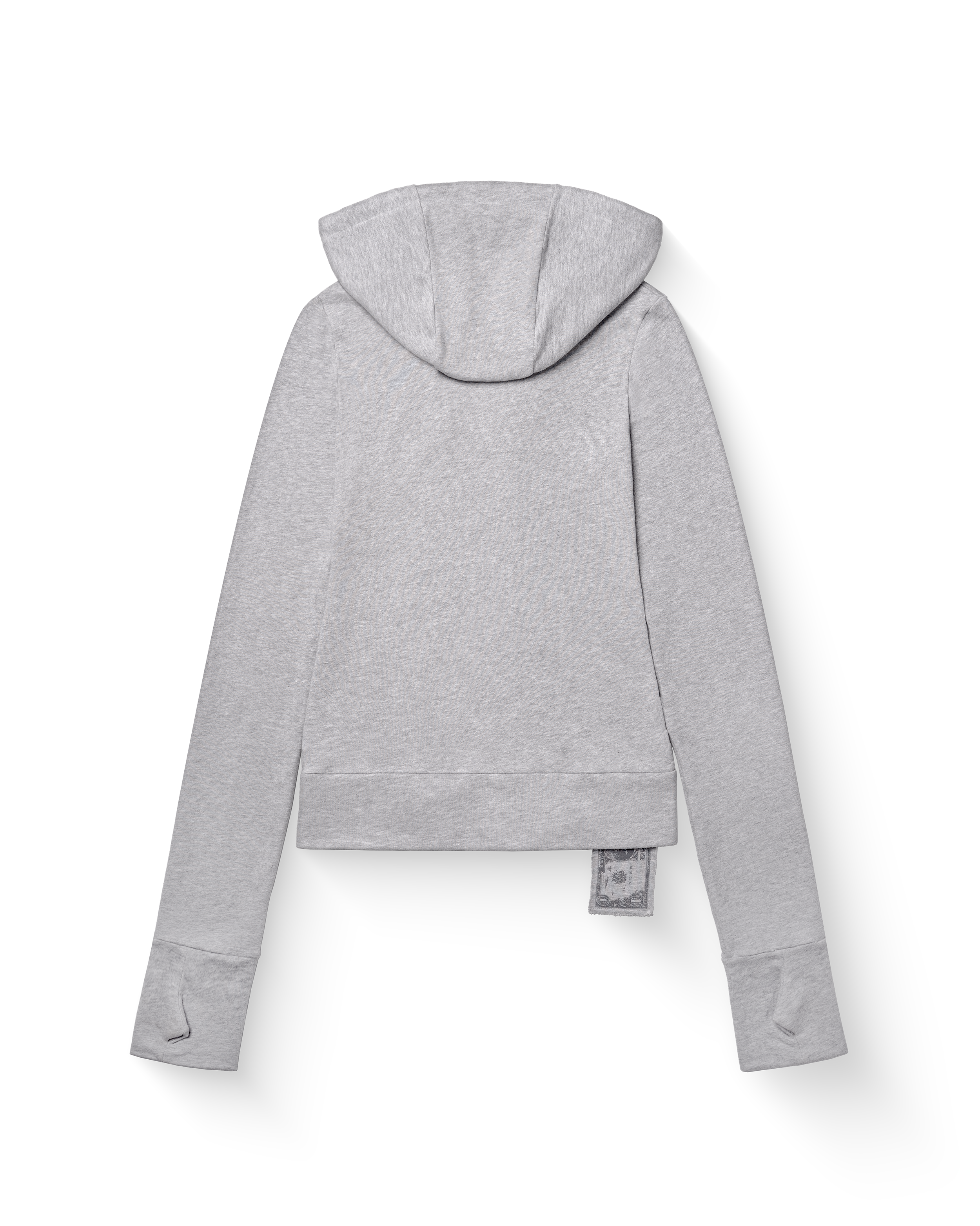 big zipper hoodie _ grey