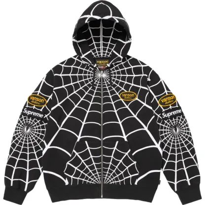 Spiderman Zip UpHooded Sweatshirt Man(Black)