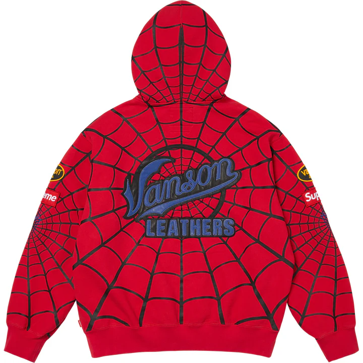 Spiderman Zip UpHooded Sweatshirt Man(Red)