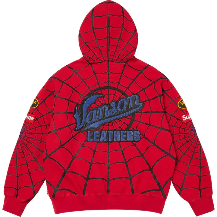 Spiderman Zip UpHooded Sweatshirt Man(Red)