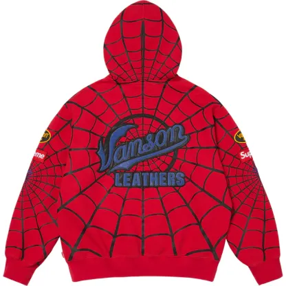 Spiderman Zip UpHooded Sweatshirt Man(Red)