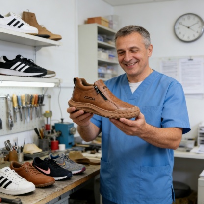 Zapatos ortopédicos Riccicall®: Ideales para caminar todo el día, alivian el dolor de pies, rodillas y espalda. Fabricados artesanalmente con cuero genuino.