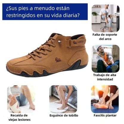 Riccicall® - Zapatos ortopédicos ergonómicos de piel, impermeables, alivian el dolor de pies - unisex