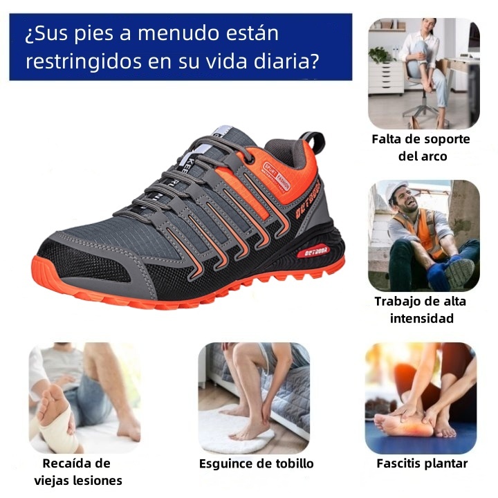 Zapatos ortopédicos de diseño ergonómico para dolores de espalda, articulaciones y pies - unisex