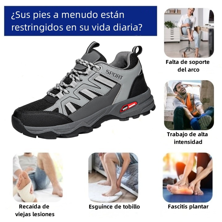 Zapatos ortopédicos diseñados ergonómicamente para dolores de espalda, articulaciones y pies (aptos para todos los hombres).
