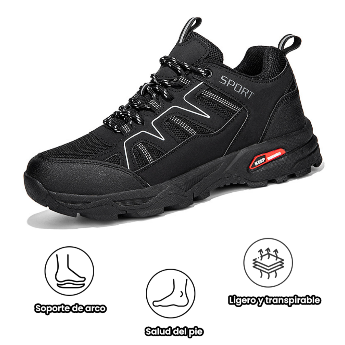 Zapatos ortopédicos diseñados ergonómicamente para dolores de espalda, articulaciones y pies (aptos para todos los hombres).