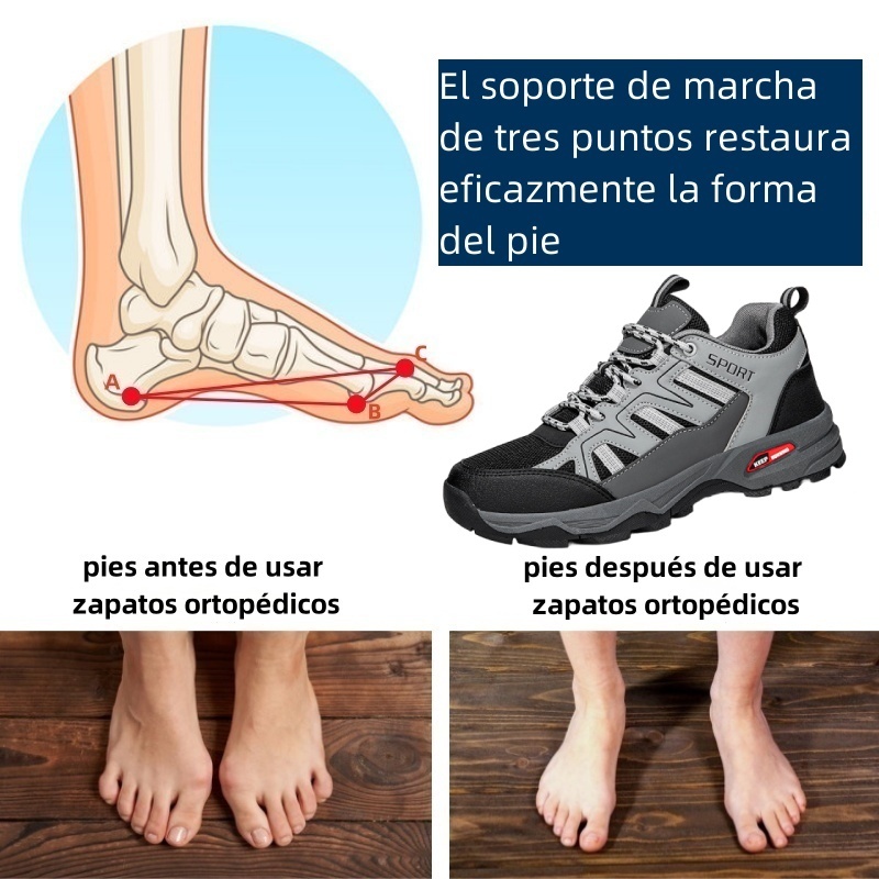 Zapatos ortopédicos diseñados ergonómicamente para dolores de espalda, articulaciones y pies (aptos para todos los hombres).