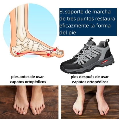 Zapatos ortopédicos diseñados ergonómicamente para dolores de espalda, articulaciones y pies (aptos para todos los hombres).