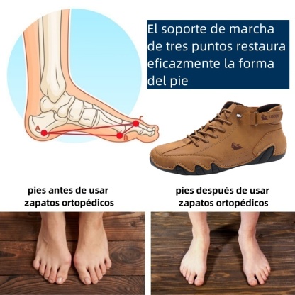 Riccicall® - Zapatos ortopédicos ergonómicos de piel, impermeables, alivian el dolor de pies - unisex