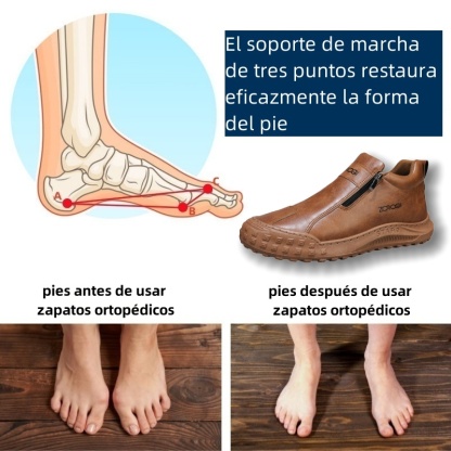 Zapatos ortopédicos Riccicall®: Ideales para caminar todo el día, alivian el dolor de pies, rodillas y espalda. Fabricados artesanalmente con cuero genuino.