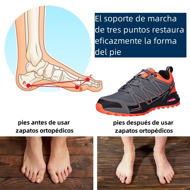 Zapatos ortopédicos de diseño ergonómico para dolores de espalda, articulaciones y pies - unisex