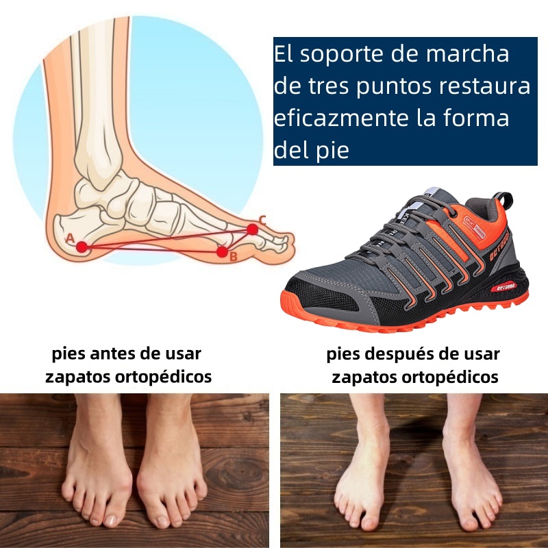 Zapatos ortopédicos de diseño ergonómico para dolores de espalda, articulaciones y pies - unisex