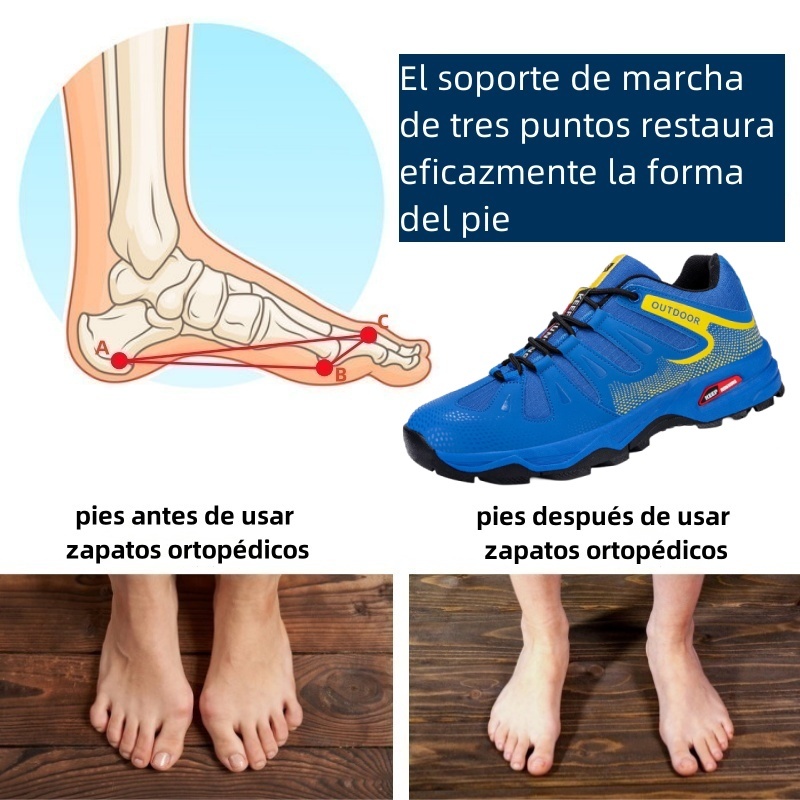 Zapatos ortopédicos diseñados ergonómicamente para dolores de espalda, articulaciones y pies (aptos para todos los hombres).