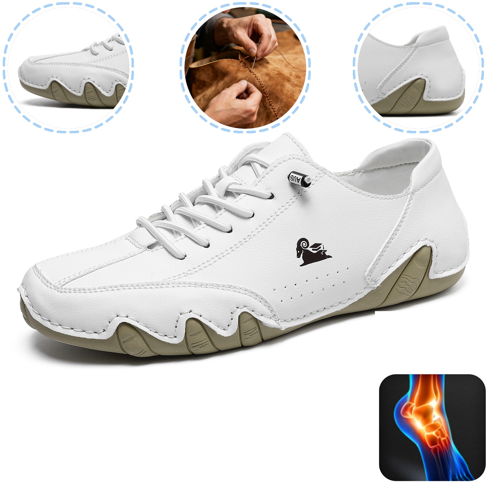 Riccicall® - Zapatos ortopédicos ergonómicos de piel, impermeables, alivian el dolor de pies - unisex