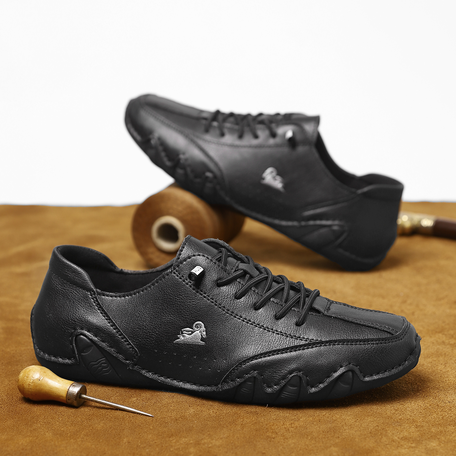 Riccicall® - Zapatos ortopédicos ergonómicos de piel, impermeables, alivian el dolor de pies - unisex