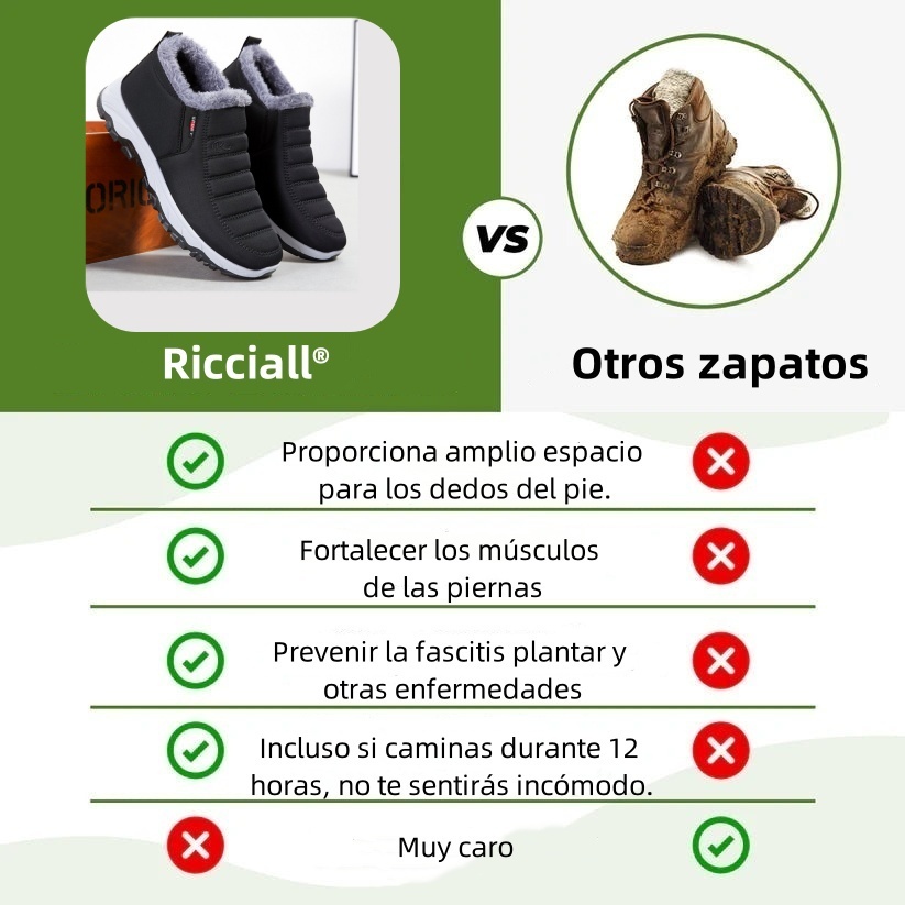 Riccicall® - Calzado ortopédico ergonómico de invierno para dolor de pies, rodillas y espalda - Unisex