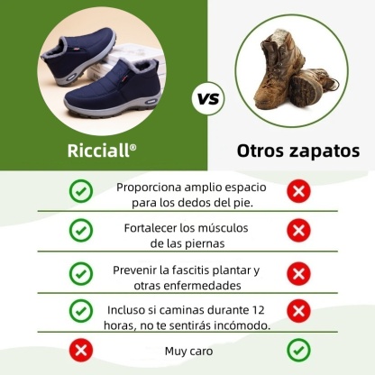 Riccicall® - Calzado ortopédico ergonómico de invierno para dolor de pies, rodillas y espalda - Unisex