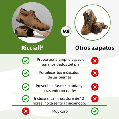 Riccicall® - Zapatos ortopédicos ergonómicos de piel, impermeables, alivian el dolor de pies - unisex