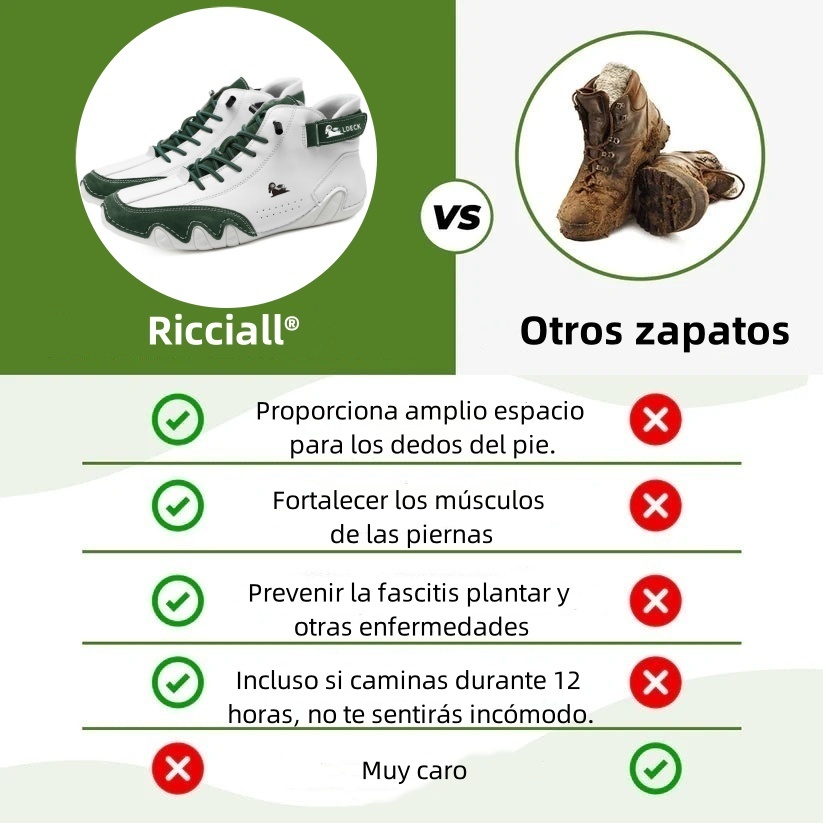 Riccicall® - Zapatos ortopédicos ergonómicos de piel, impermeables, alivian el dolor de pies - unisex
