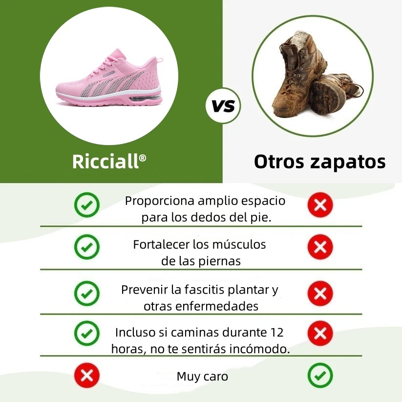Calzado ortopédico médico Riccicall®: Diseñado ergonómicamente para aliviar el dolor de espalda, pies y articulaciones.