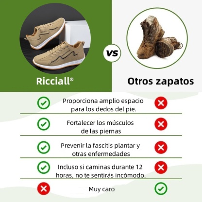 Riccicall® – Calzado ortopédico médico de diseño ergonómico que alivia el dolor de espalda, articulaciones y piernas.