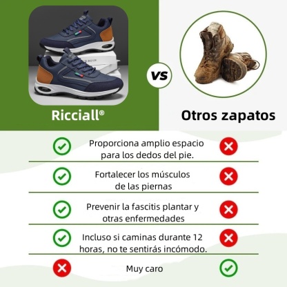 Riccicall® – Calzado ortopédico médico de diseño ergonómico que alivia el dolor de espalda, articulaciones y piernas.