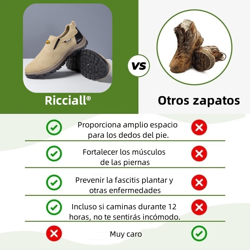 Riccicall® – Calzado ortopédico médico de diseño ergonómico que alivia el dolor de espalda, articulaciones y piernas.
