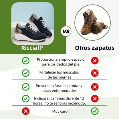 Riccicall® – Calzado ortopédico médico de diseño ergonómico que alivia el dolor de espalda, articulaciones y piernas.